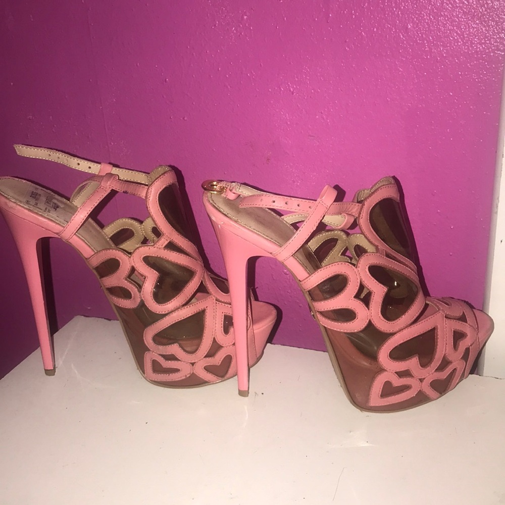 Pink heart heels